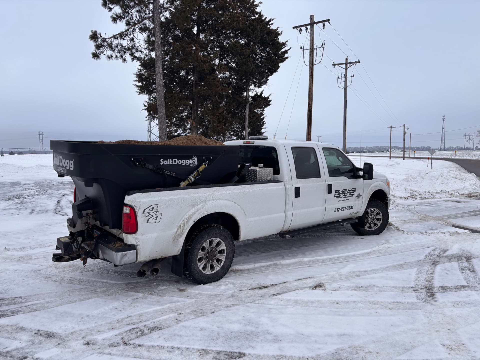Salt and Sand Spreading to Keep Winter Roads Safe image
