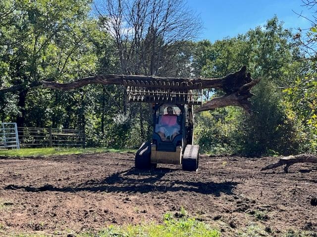 Brush Clearing and Horse Shelter Grading in Nowthen MN image